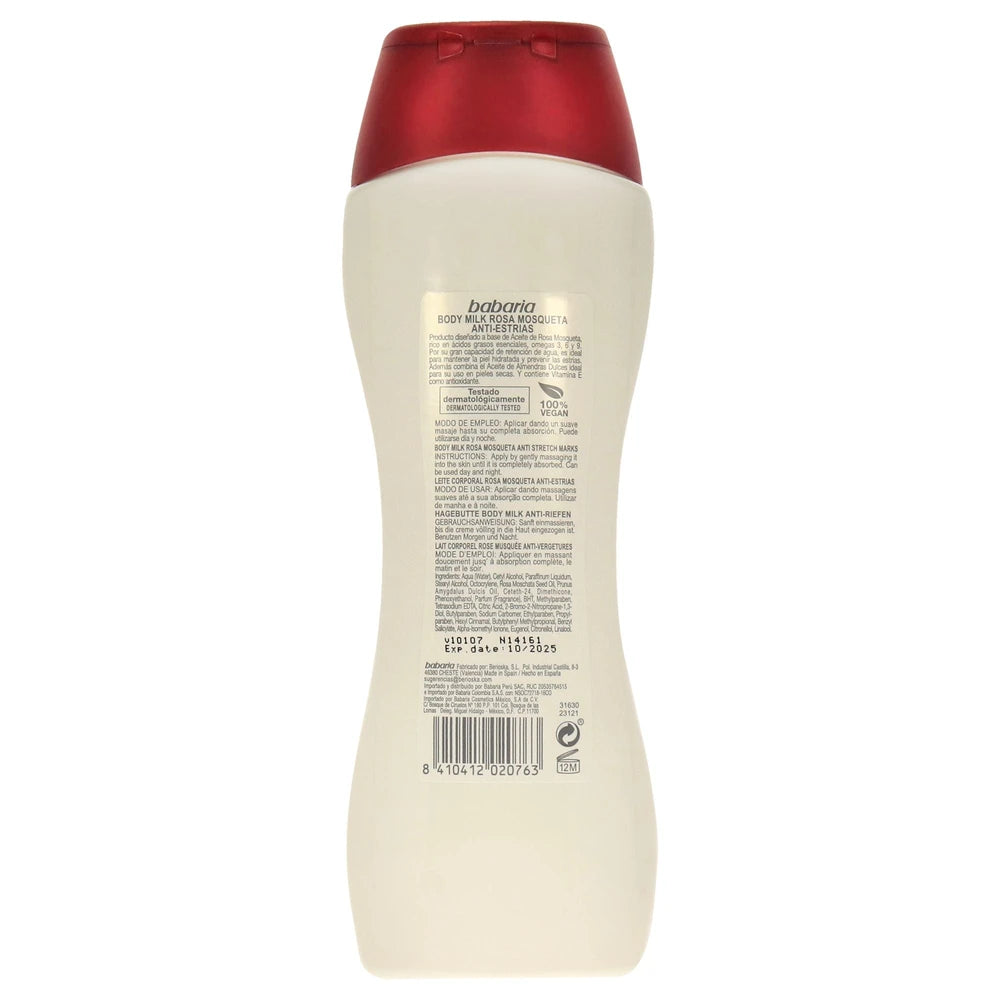 Babaria Unisex Smooth Care Stretch Marks Body Milk - 16.6 oz Nourishing Moisturizer